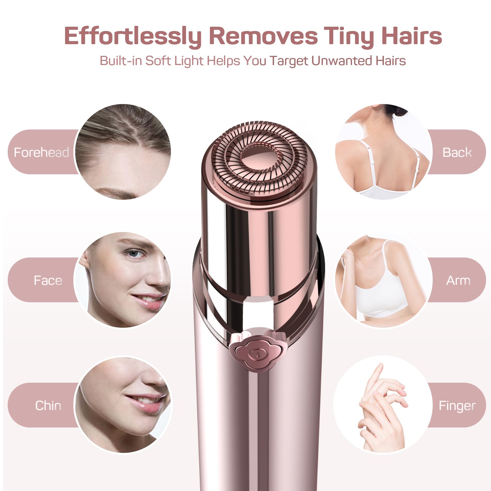 gurelax women's facial hair remover with dual ring blade demonstrates thorough trimming on face