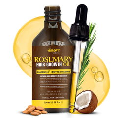 Gutaderme Rosemary Oil bottle closeup showcasing the nourishing formula for hair health.