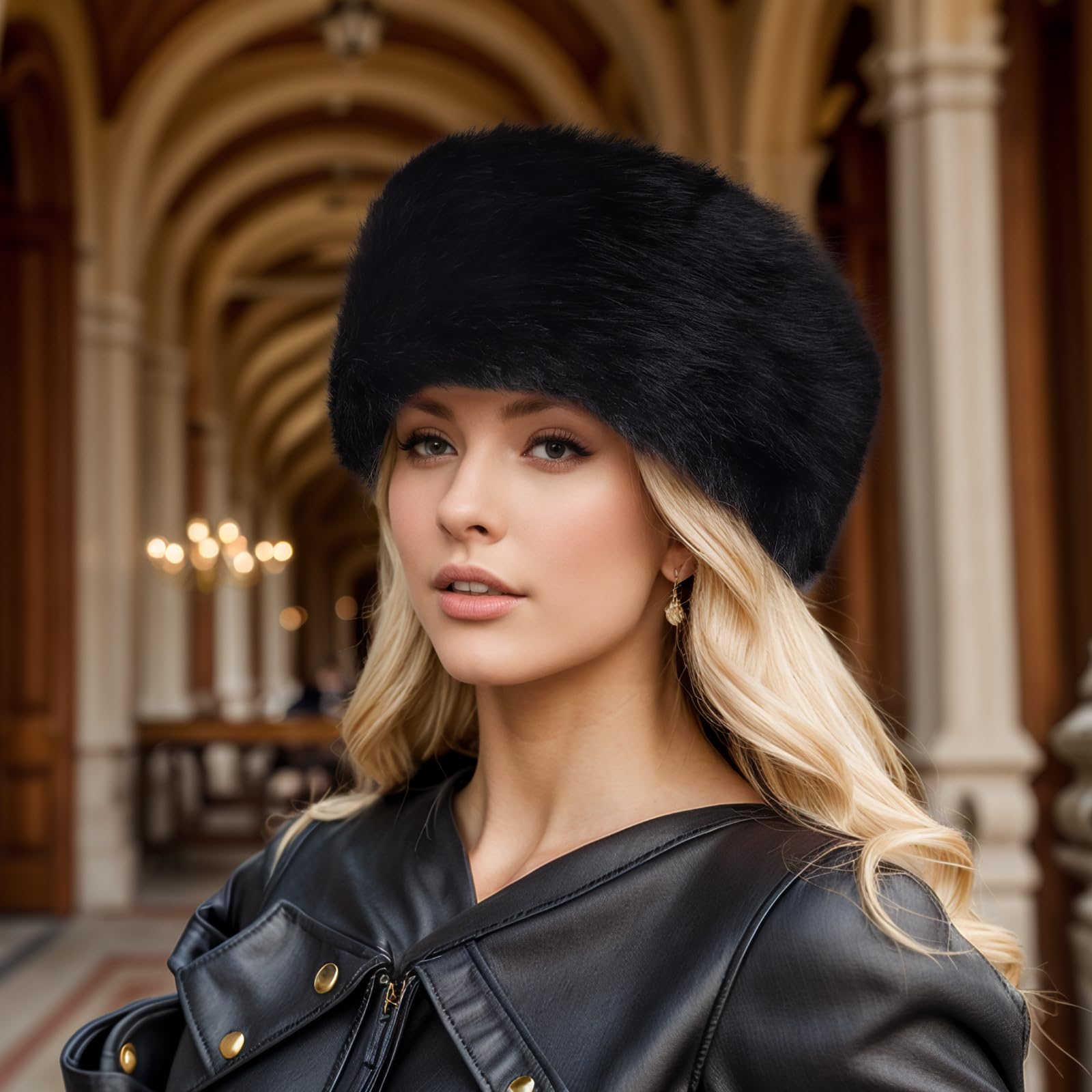 Gvhntk fur headband showcased with everyday outfits