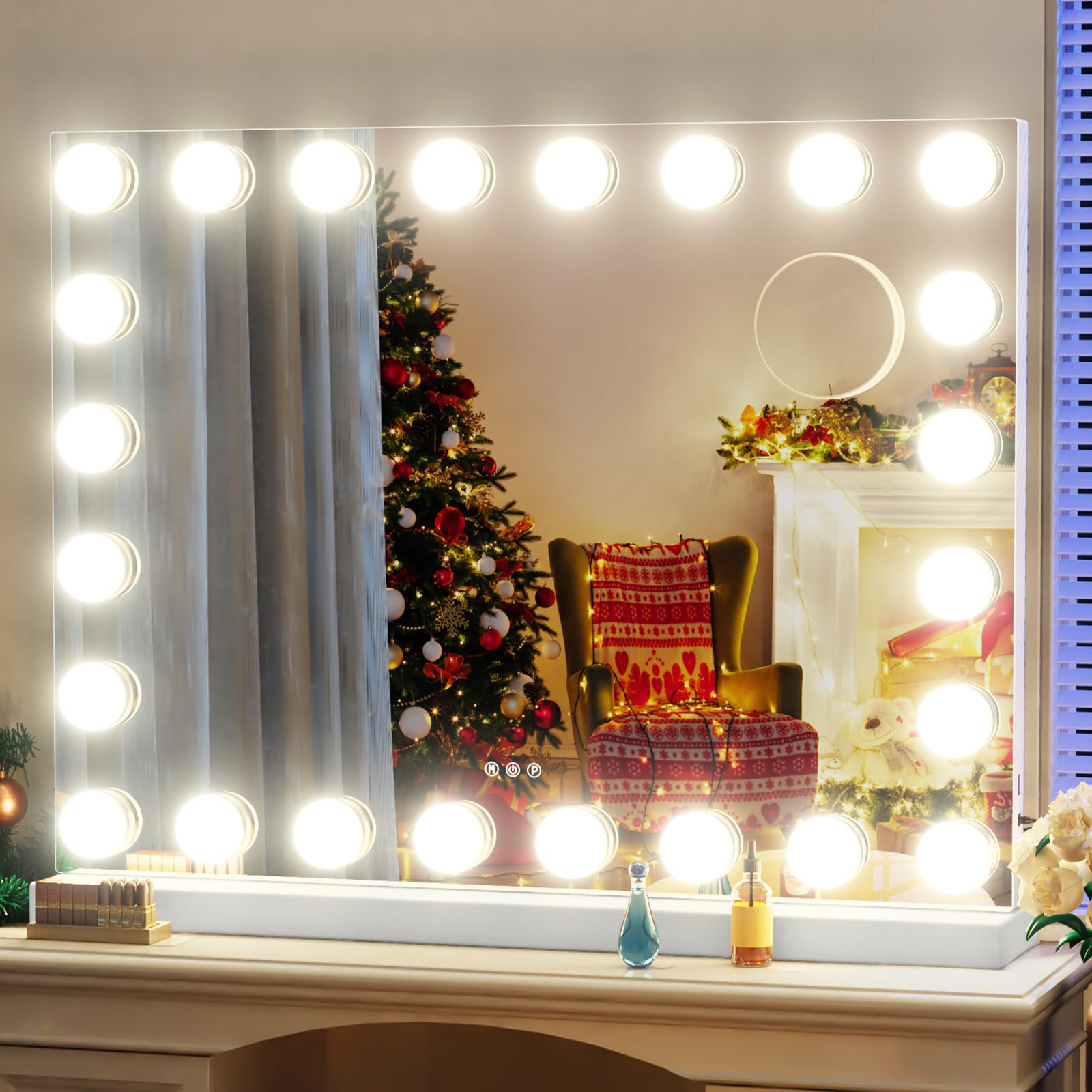 Gvnkvn 24-extra-bulbs vanity mirror full view for full-face makeup and dressing