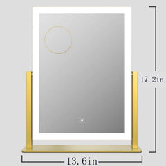 Gvnkvn makeup vanity mirror's LED light bars deliver enhanced brightness for day-to-night styling.
