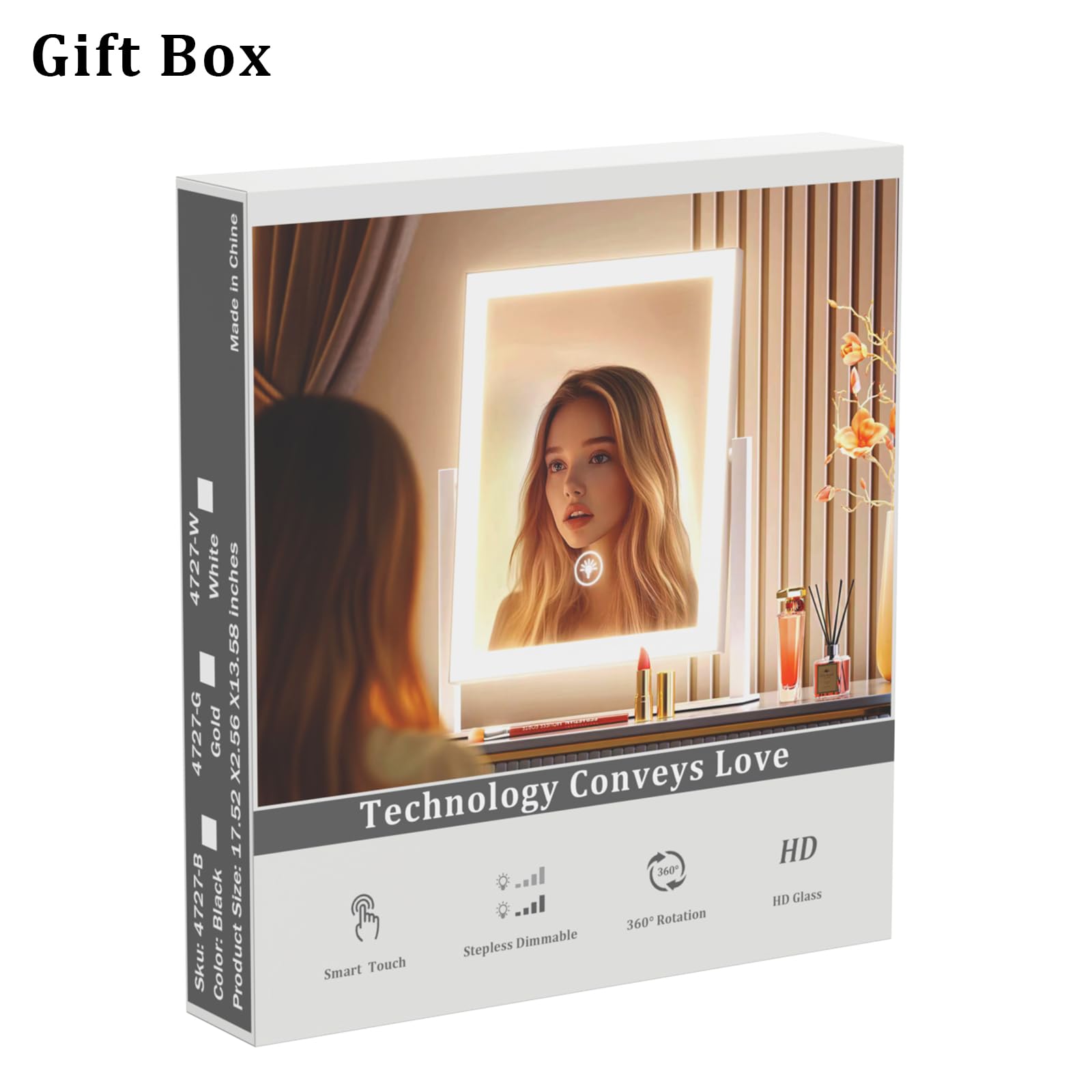Gvnkvn large 17.2 x 13.6 inch mirror provides expansive, clear reflection.