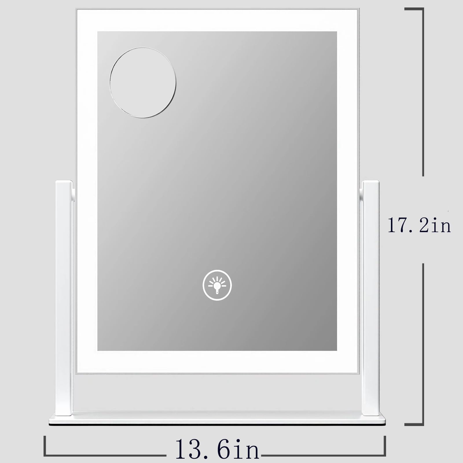 Gvnkvn lighted makeup mirror with three color modes for daylight, cool, and warm tones.