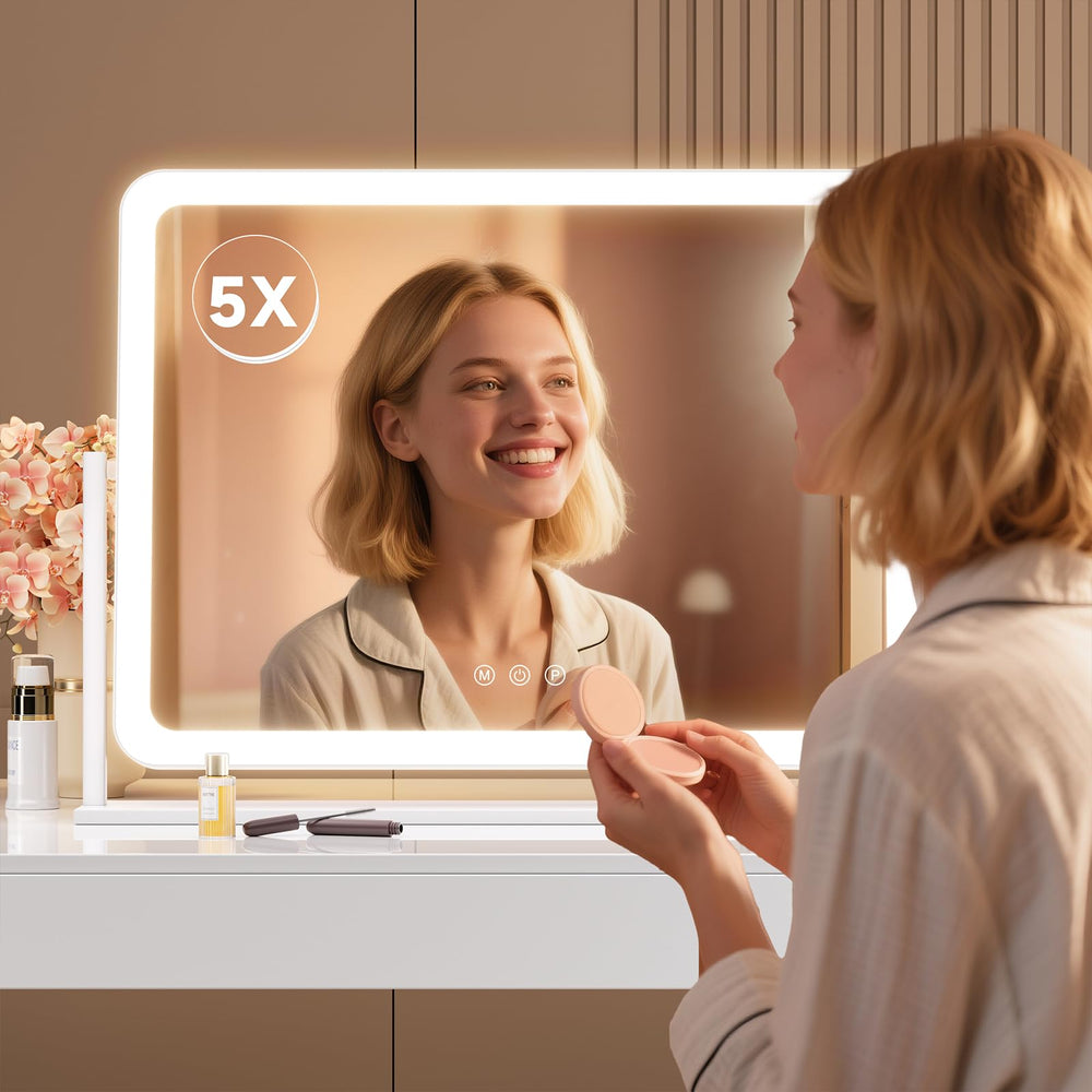 Gvnkvn lighted makeup mirror 360 rotation helps you find the perfect angle