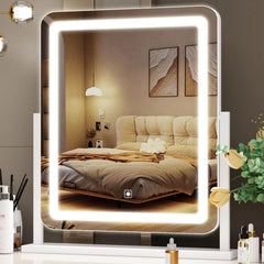 Gvnkvn Lighted Makeup Mirror front view showing bright LEDs for precise makeup