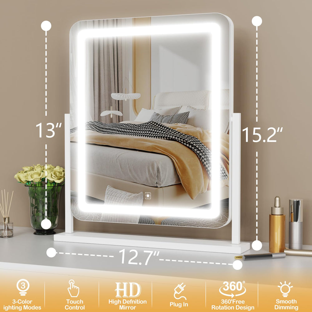 Gvnkvn lighted makeup mirror side view helps you perfect angles while grooming.