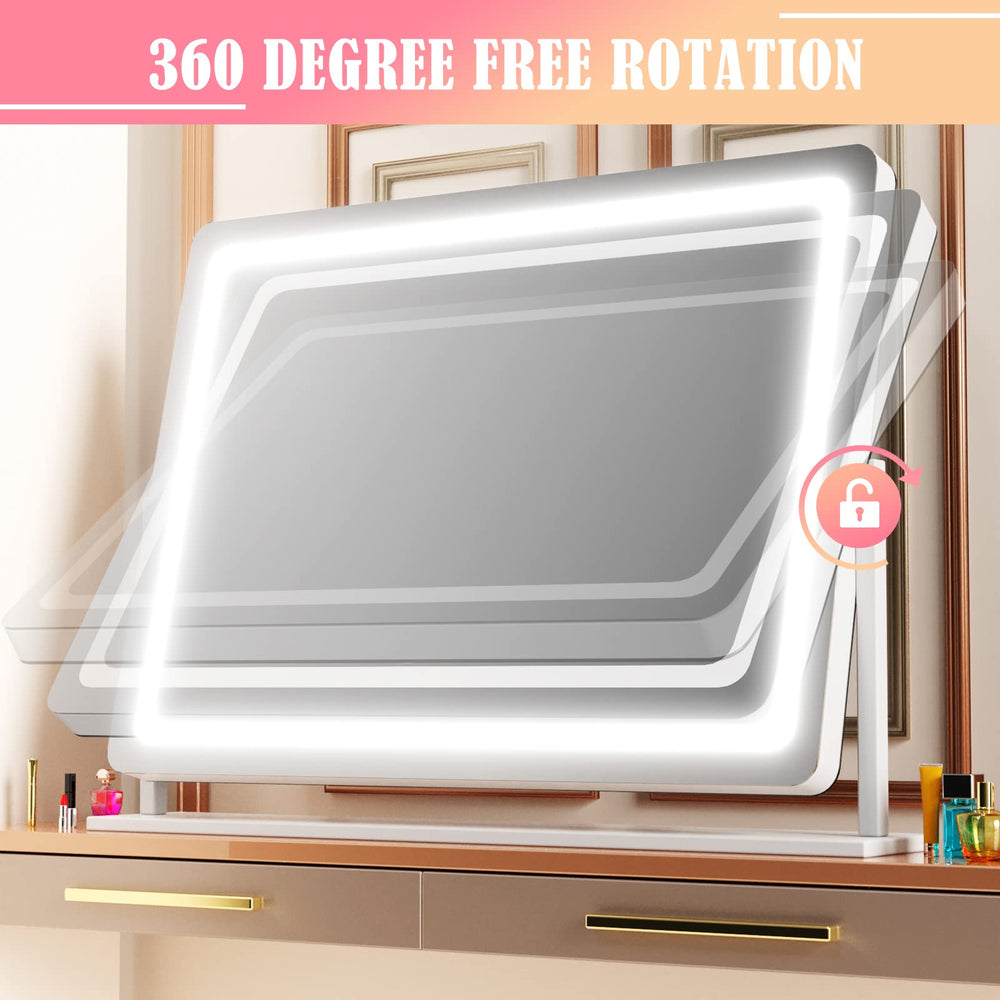 Gvnkvn lighted makeup mirror copper-free glass provides safe, reliable reflections