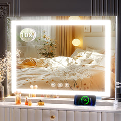 Gvnkvn makeup vanity mirror 24x19 provides a large, accurate reflection for makeup application