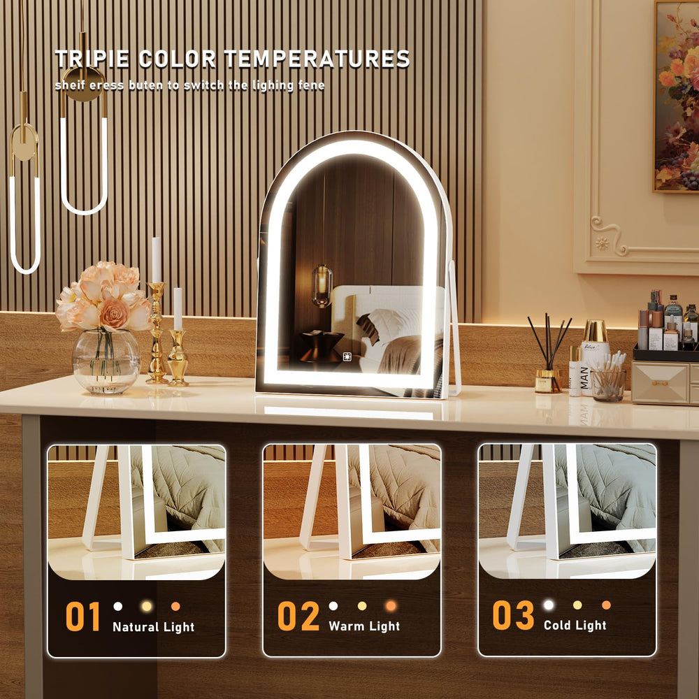 Gvnkvn vanity-mirror-3-light-modes demonstrates cold natural warm options for different tasks.