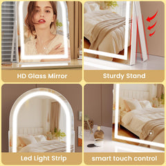 Gvnkvn vanity-mirror-360-rotation-base offers flexible grooming angles.