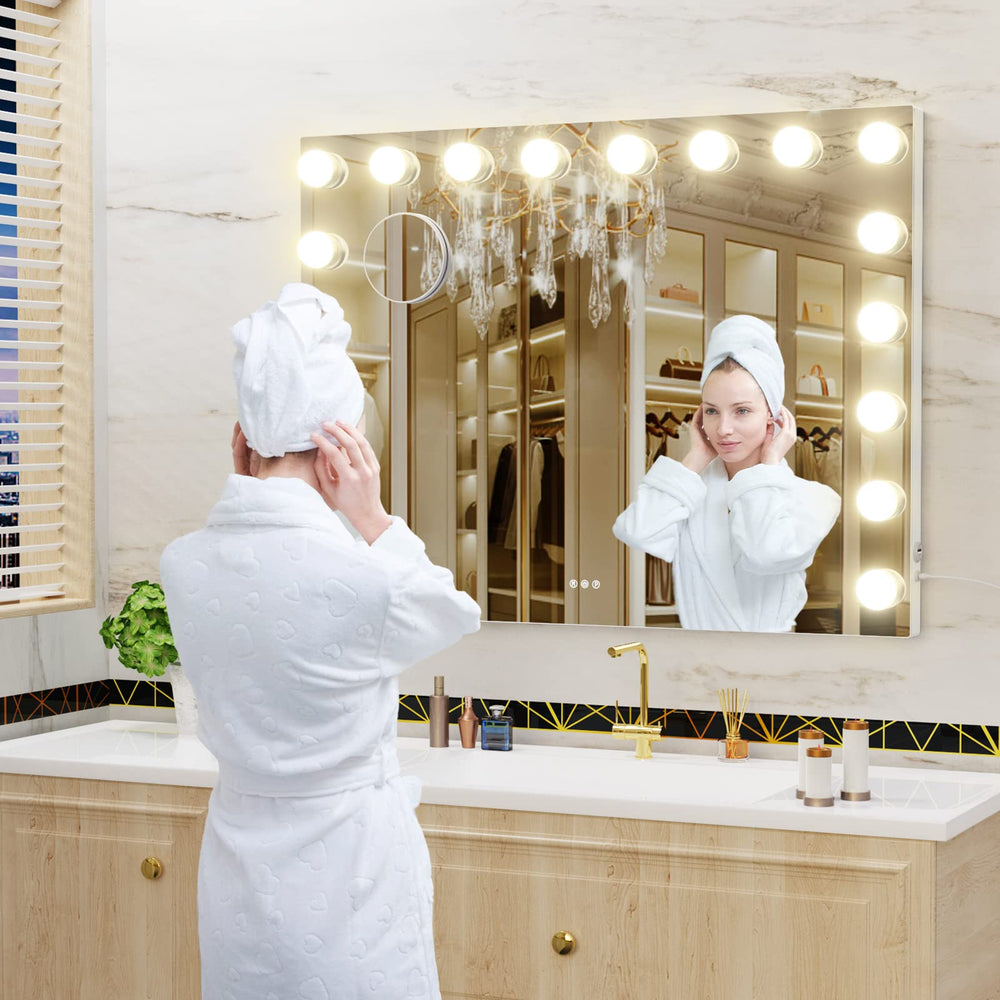 Gvnkvn vanity mirror easy-clean glossy finish simplifies upkeep