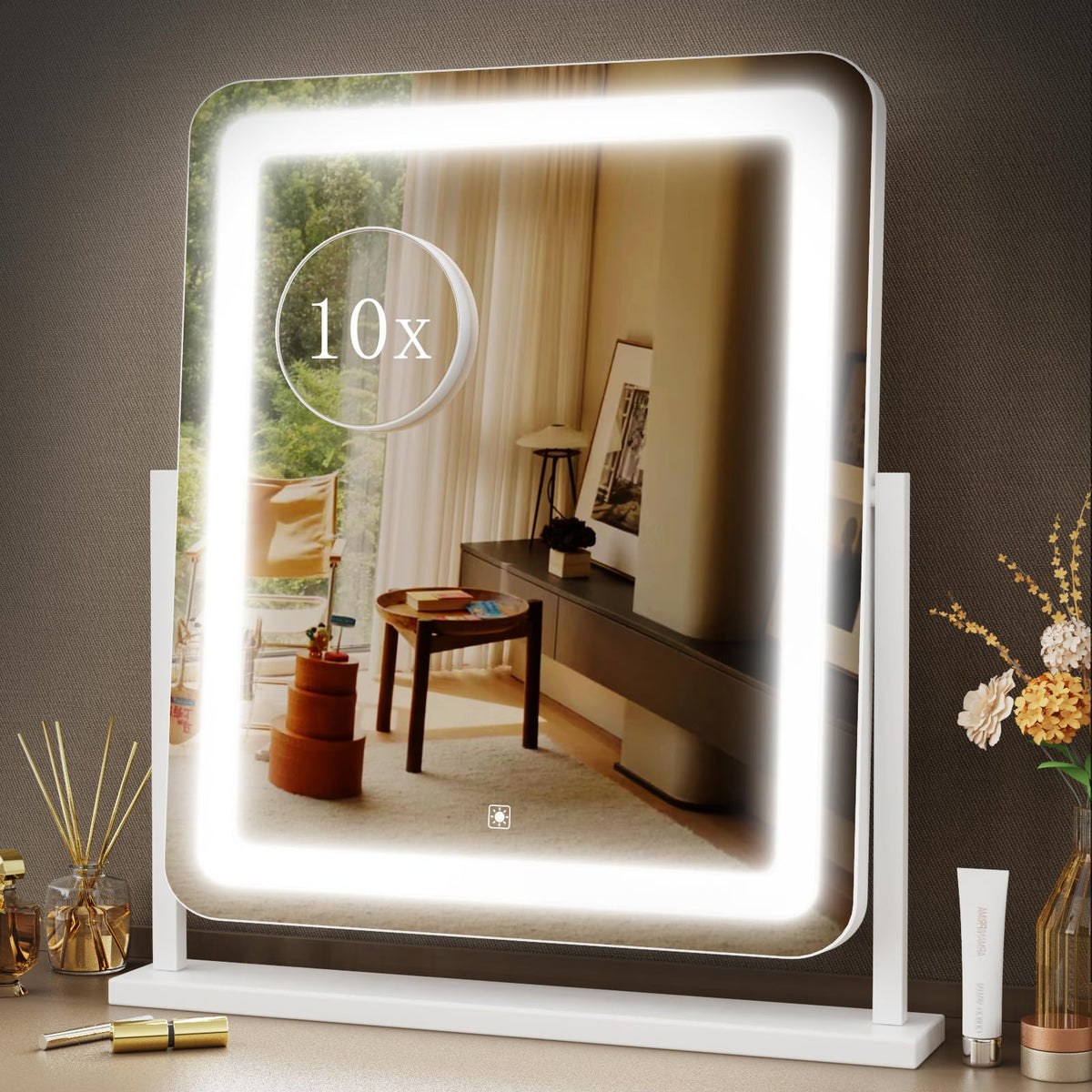 Gvnkvn vanity mirror lights-bright-bar enhances makeup lighting for accurate application.