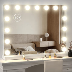 Gvnkvn vanity mirror with lights front view for even makeup illumination.