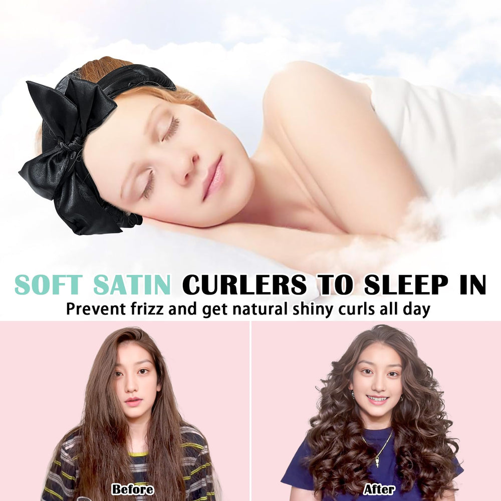 Gwabee 70-inch satin curling rod headband for long hair waves