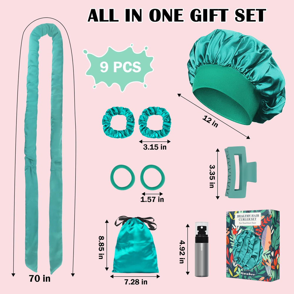 Gwabee satin storage bag featured for organized heatless curling kit.