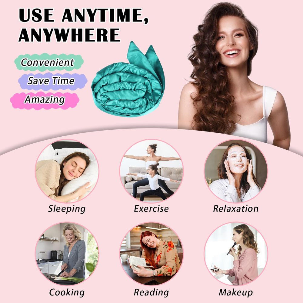 Gwabee spray bottle included for dampening hair before no-heat curling.