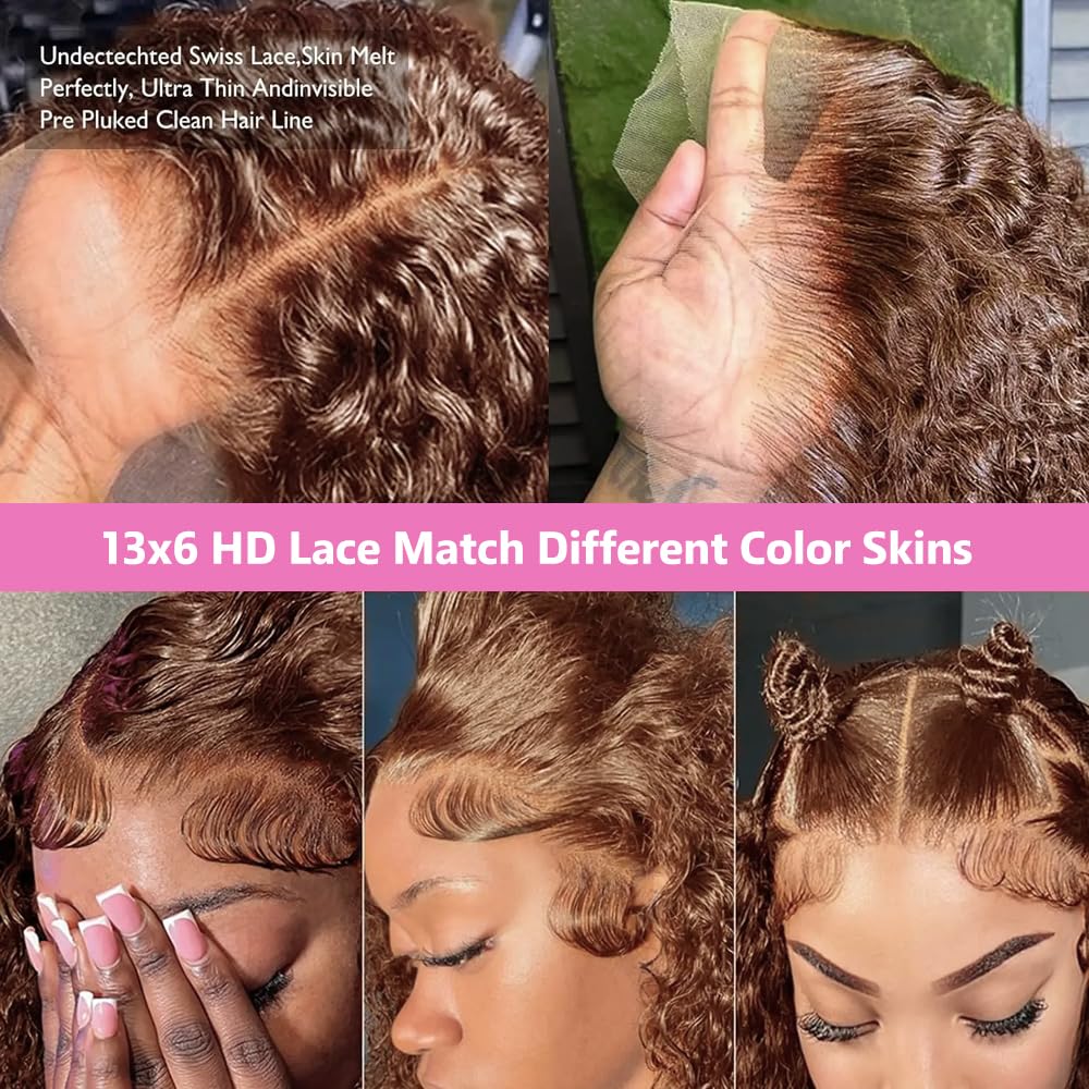 GXTKI 200-density brown wig side view for full everyday fullness