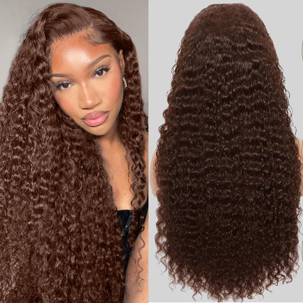 GXTKI Chocolate Brown Color4 wig with rich hue for trendy look and depth