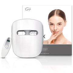GYH 8-color LED face mask worn during at-home skincare session