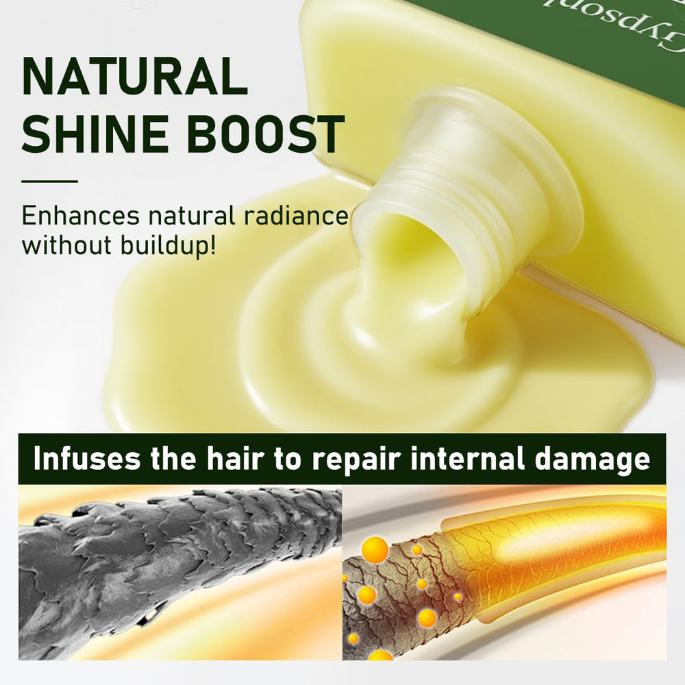 Gypsophila Batana Oil Conditioner concept image hints at split-end repair.