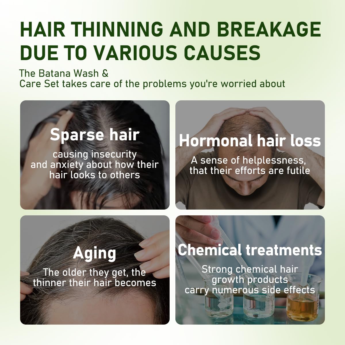 Gypsophila Battana Oil Shampoo ingredients panel — batana oil, keratin, and rosemary highlighted for nourishment.