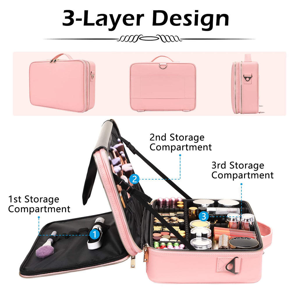 gzcz adjustable dividers inside layout customizes compartments for cosmetics and tools