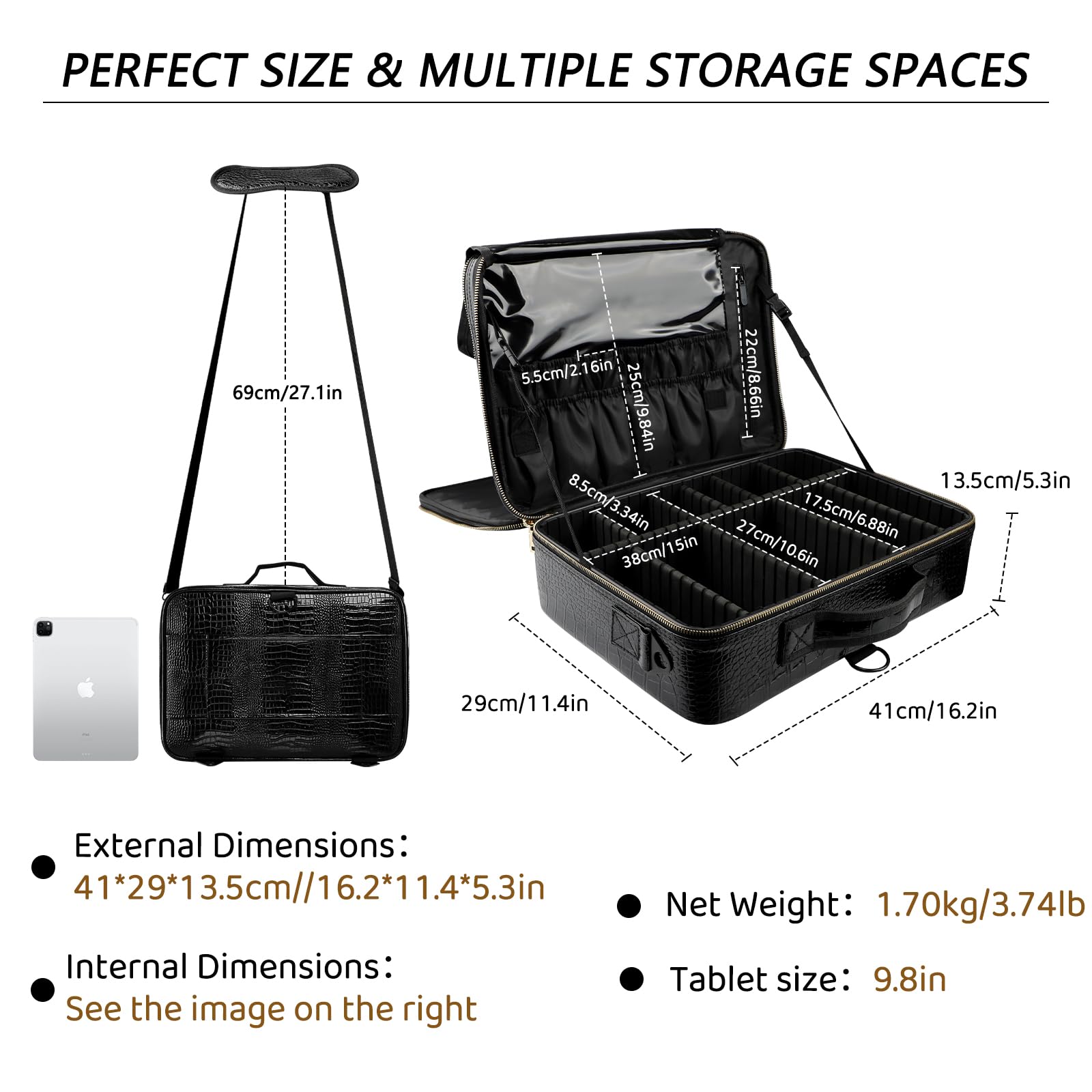 The gzcz adjustable dividers show 10 removable panels for flexible organization.