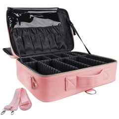 gzcz large-capacity travel makeup case open view offers easy access to cosmetics during trips