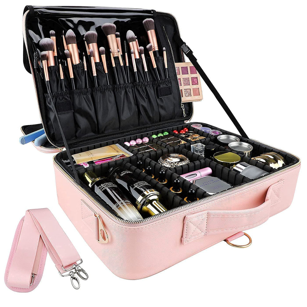 gzcz pink design makes a thoughtful gift for makeup lovers and fashion-forward travelers
