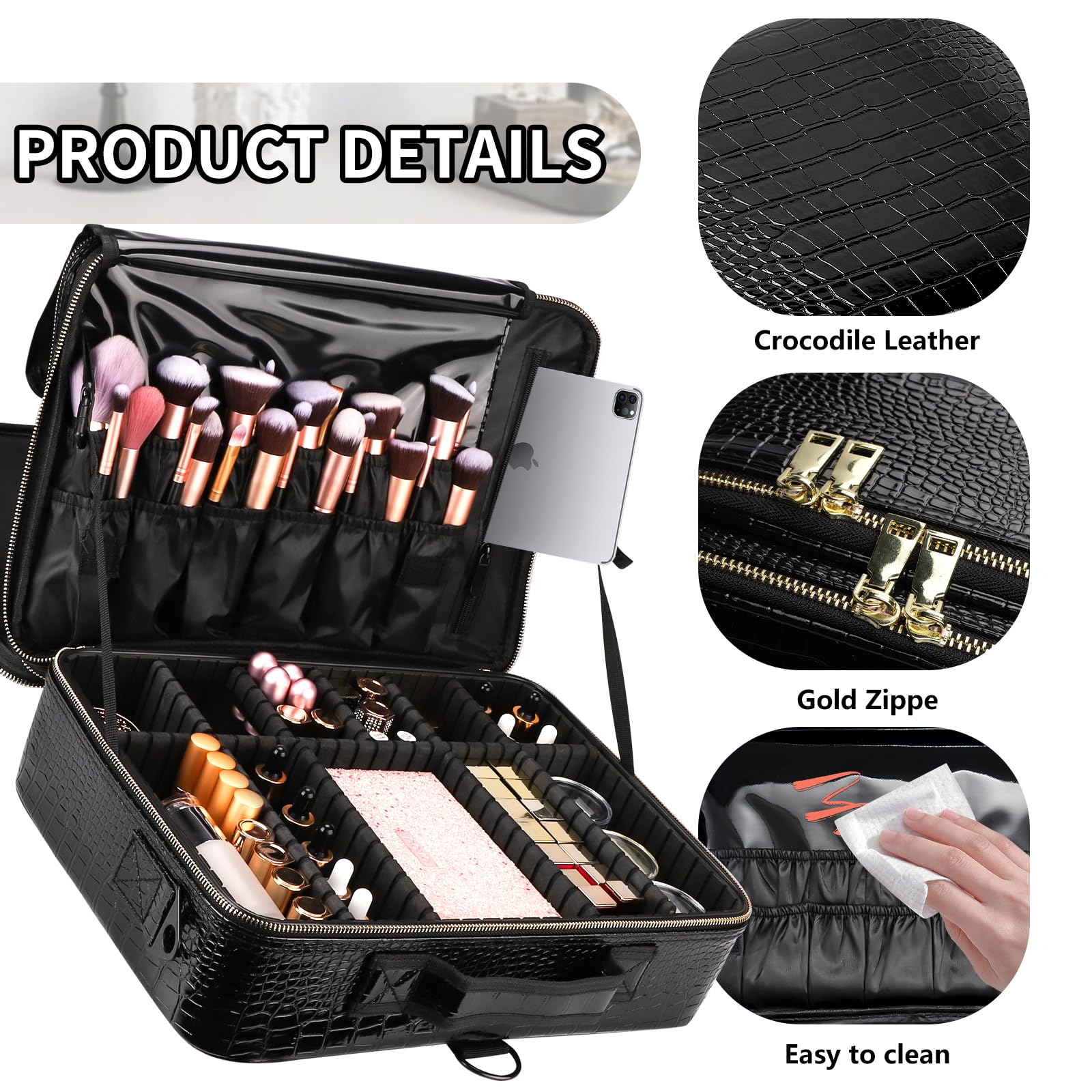The gzcz shoulder strap and sturdy handle offer easy carrying during travel.