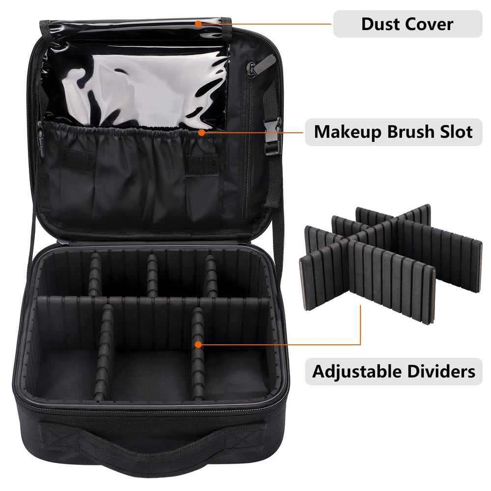 gzcz Travel Makeup Bag hand strap provides grab and go convenience.