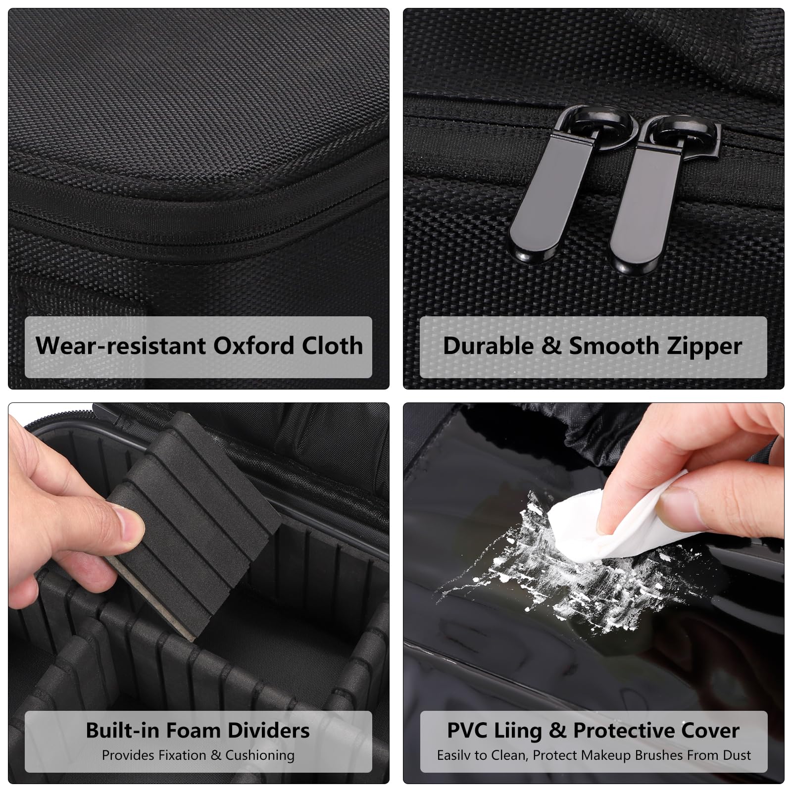 gzcz Travel Makeup Bag train-case versatility for on the go organization.