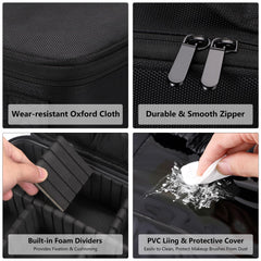 gzcz Travel Makeup Bag train-case versatility for on the go organization.