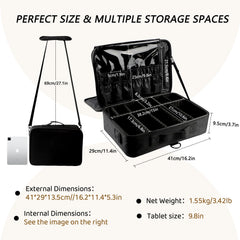gzcz travel makeup train case features adjustable dividers for custom storage setups