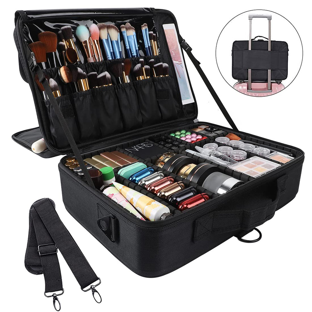 gzcz travel makeup train case is robust yet lightweight for daily use