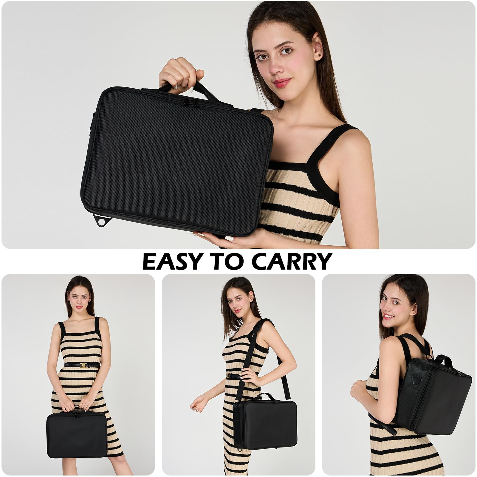 gzcz travel makeup train case showcases sleek design suitable for professionals