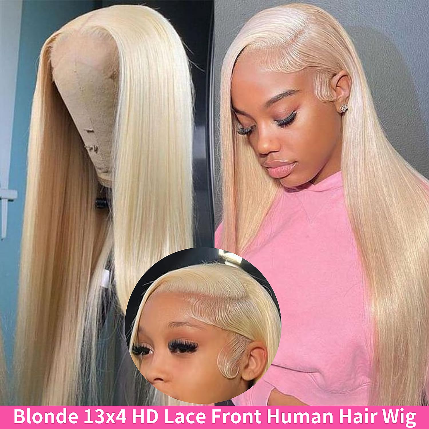 GZX 613 blonde lace wig dyed-ready option for color experiments