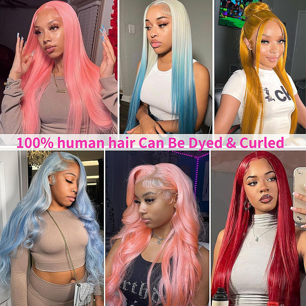 GZX 613 blonde lace-front straight wig offers versatile styling