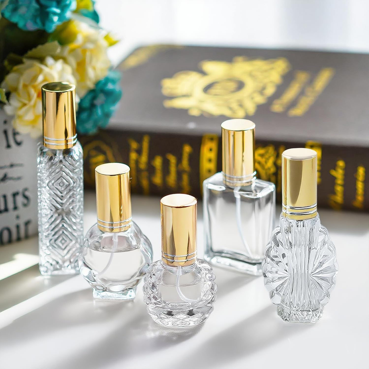H&D Hyaline Dora 12ml glass bottle with golden cap for easy refills