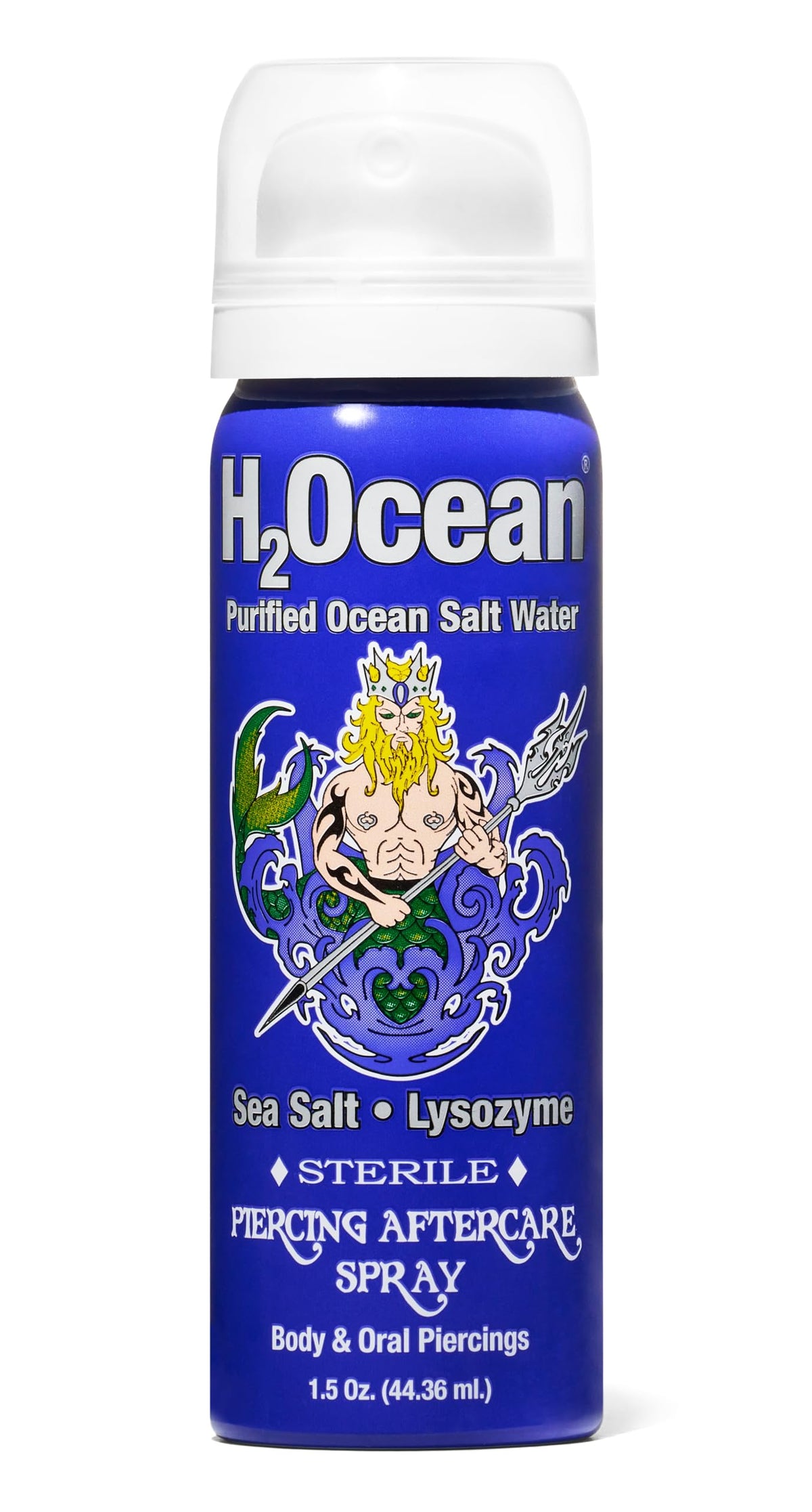 H2Ocean piercing aftercare spray bottle for gentle cleansing of piercings