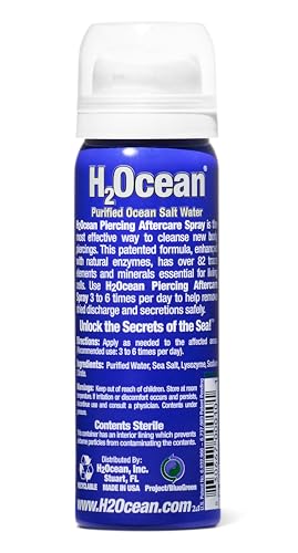 H2Ocean pure sea salt solution reinforces balanced environment for piercings