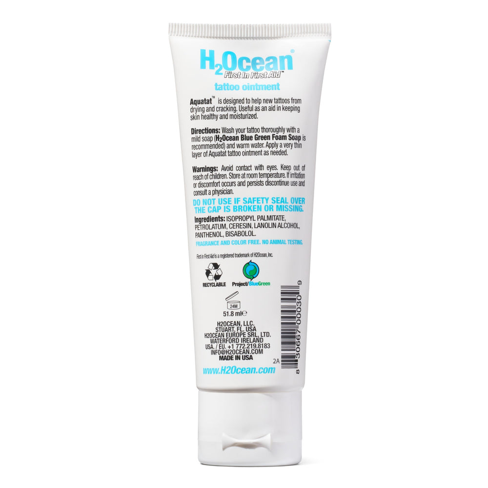 H2Ocean Aquatat tattoo-aftercare routine promotes daily healing-focused care.