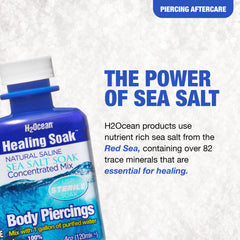 H2Ocean Healing Soak ingredients feature purified water and sea salt for gentle cleansing