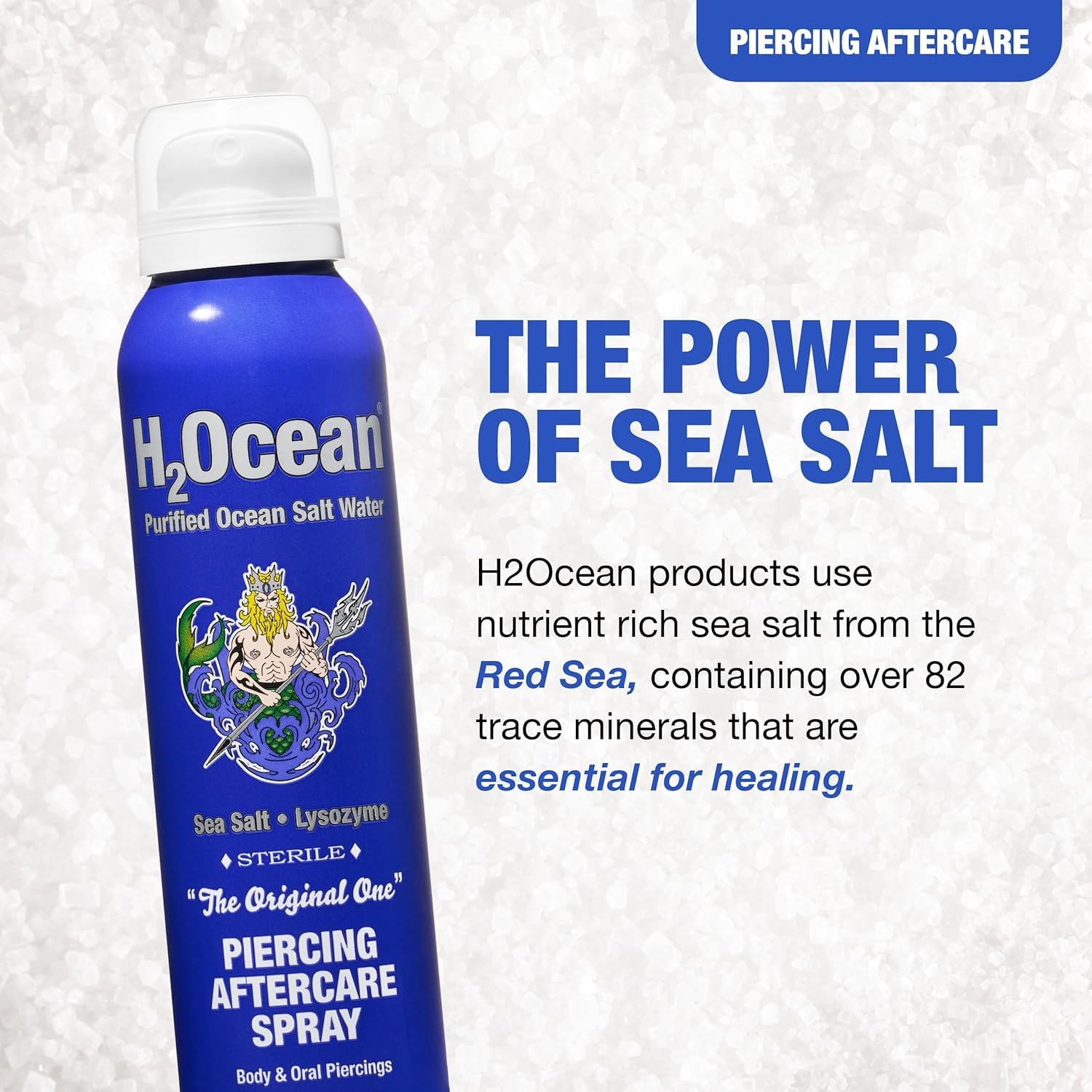 H2Ocean piercing aftercare spray dual-pack display for value and convenience.