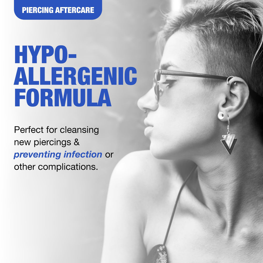 H2Ocean new piercing care spray used during cleansing routine