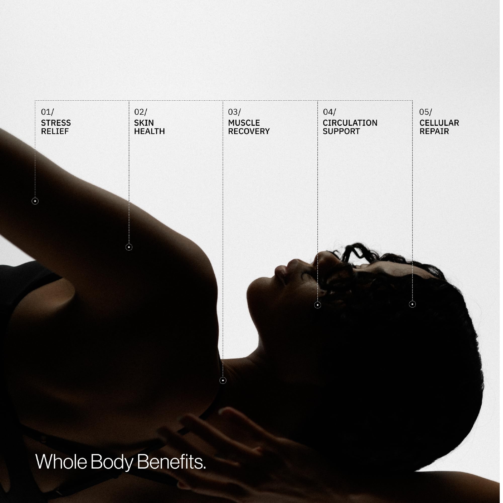 H2TAB hydrogen bath tablet promotes circulation and relaxation during full-body soaks.