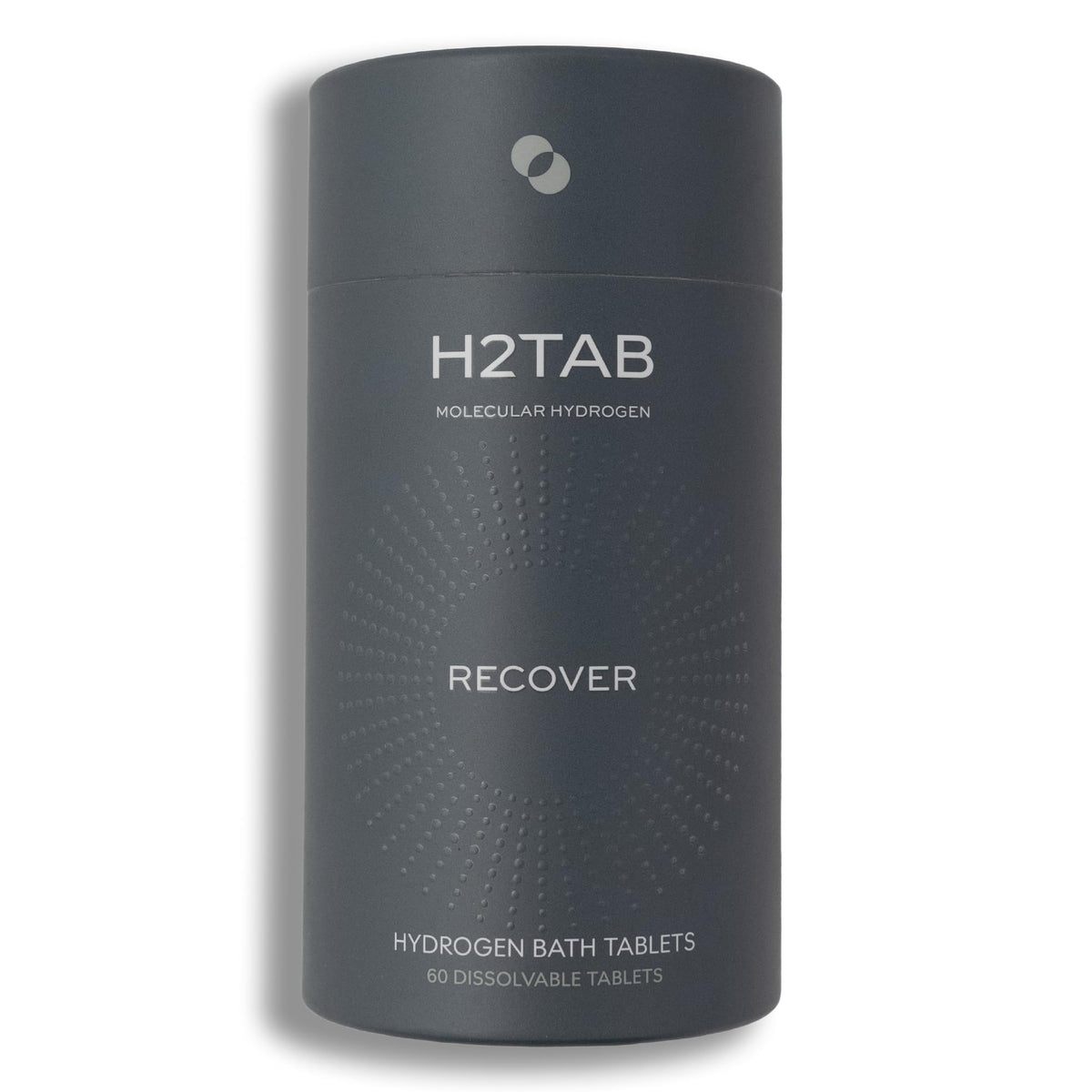 H2TAB hydrogen bath tablet dissolving in water for deep full-body recovery.