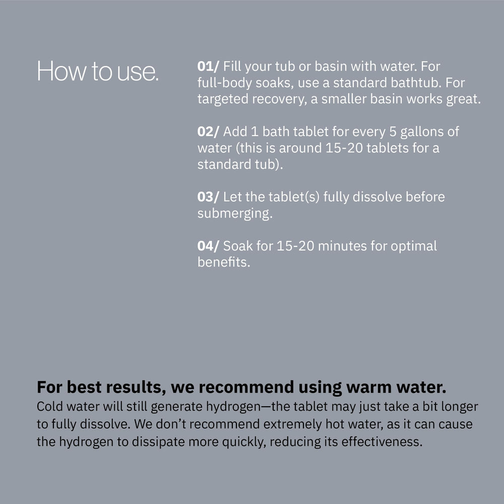 H2TAB skin hydration bath tablet helping nourish the skin over time.
