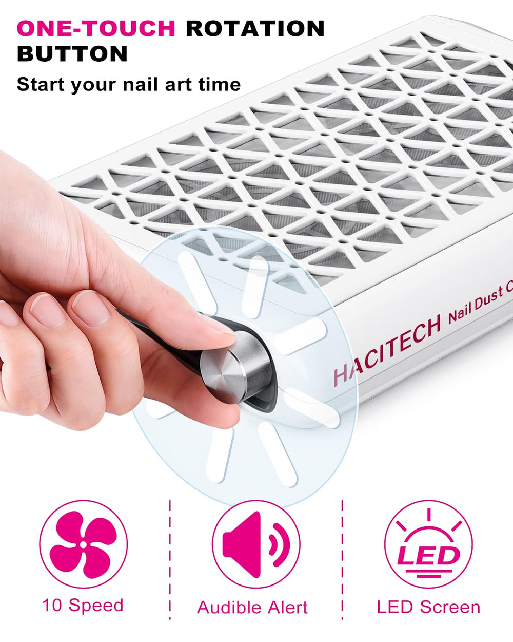 HACITECH Nail Dust Collector filter papers pack for quick replacement and clean operation.