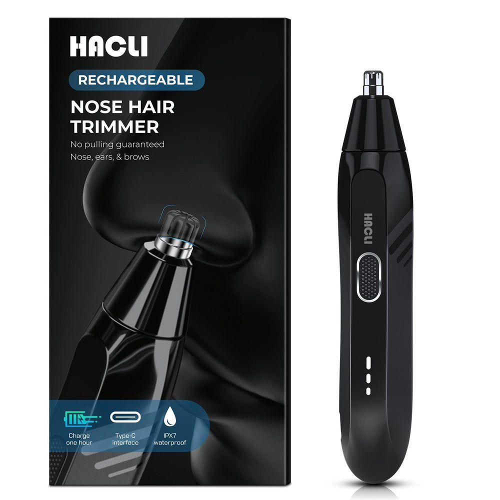 HACLI nose hair trimmer with 8000rpm motor for precise trimming